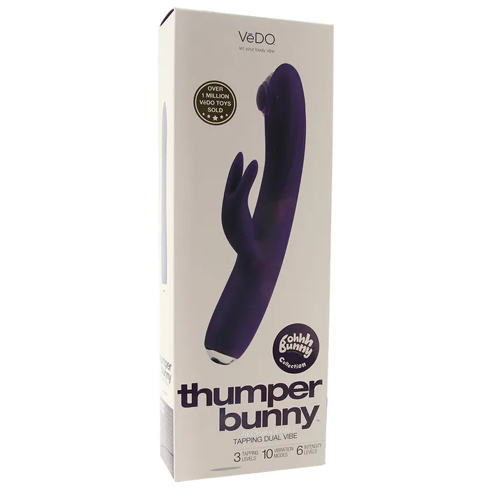 Thumper Bunny Tapping Rabbit Vibe in Purple VeDO Vibrators Thumper Bunny Tapping Rabbit Vibe in Purple VeDO Vibrators
