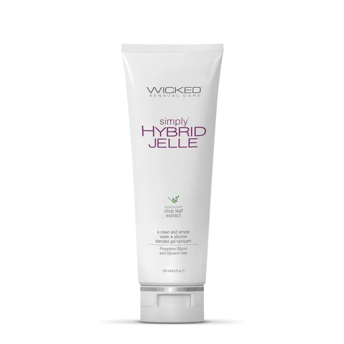 Wicked Simply Hybrid Jelle Lubricant with Olive Leaf Extract 4oz Wicked Sensual Care Lubricants Wicked Simply Hybrid Jelle Lubricant with Olive Leaf Extract 4oz Wicked Sensual Care Lubricants