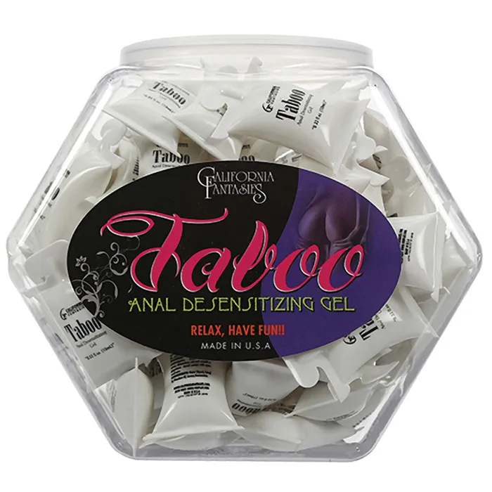 CALIFORNIA FANTASIES Taboo Anal Desensitizing Gel 10ml Bowl of 72 Anal