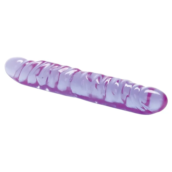 Dildos CAL EXOTICS Reflective Gel Veined Double DongPurple 12