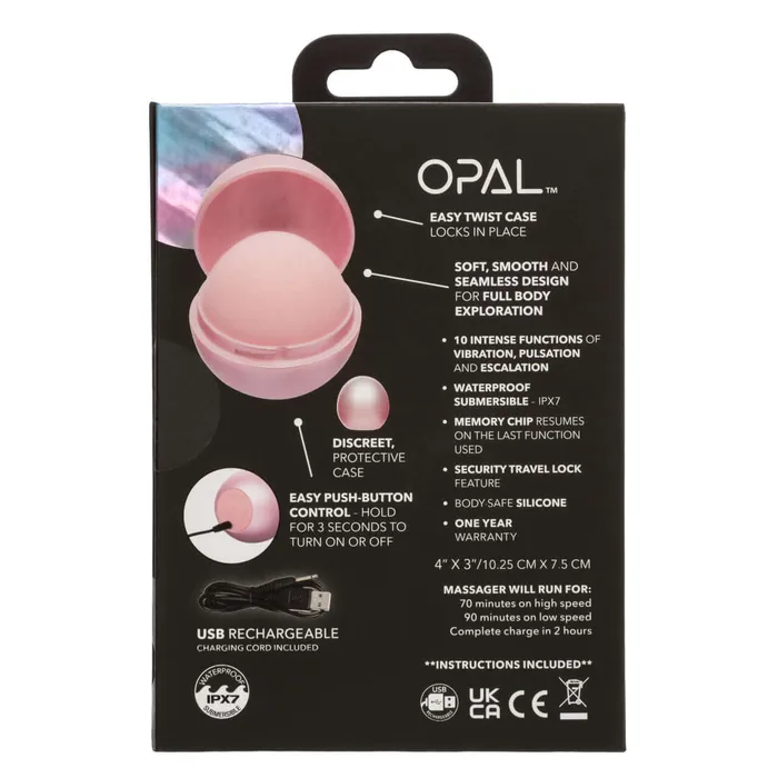 Female Sex Toys California Exotic Novelties Opal Smooth Massager Pink Versatile 10Function Silicone Body Massager