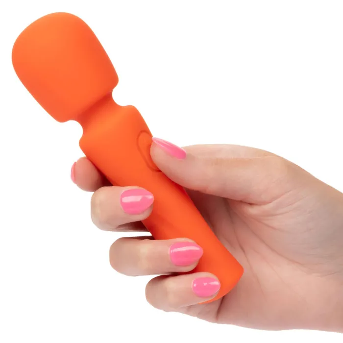 Female Sex Toys California Exotic Novelties Stella Liquid Silicone Mini Massager Orange Premium Body Massager with 12 Functions
