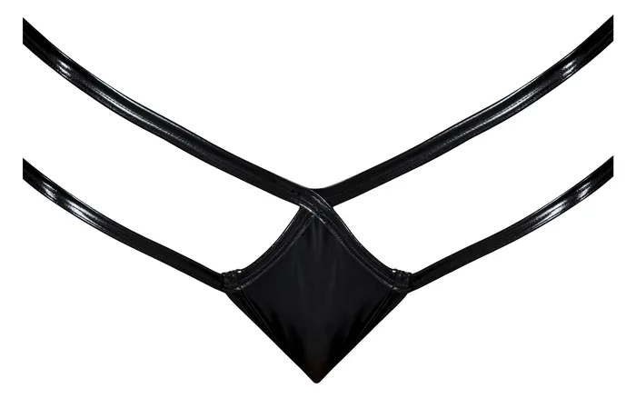 Magic Silk Lingerie Liquid Onyx Crotchless Panty Black LXL Magic Silk Lingerie Female Sex Toys