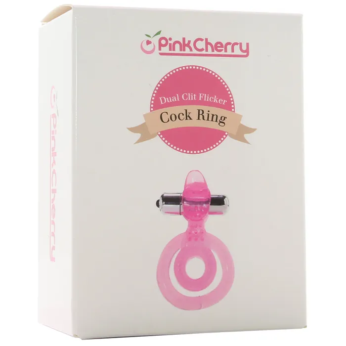 PinkCherry Male Sex Toys PinkCherry Dual Clit Flicker Cock Ring PinkCherry Male Sex Toys PinkCherry Dual Clit Flicker Cock Ring