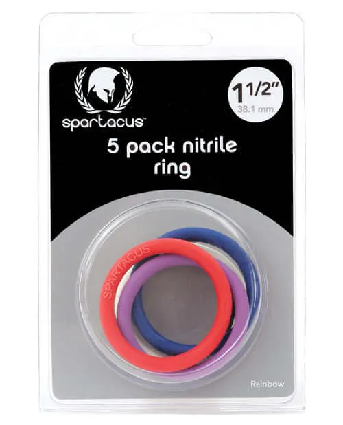 Spartacus 15 inches Nitrile CRings Rainbow from Spartacus Leathers Dildos