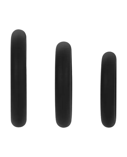 Male Sex Toys Forto F61 Liquid 3 Piece Cock Ring Set Black Forto Male Sex Toys Forto F61 Liquid 3 Piece Cock Ring Set Black Forto
