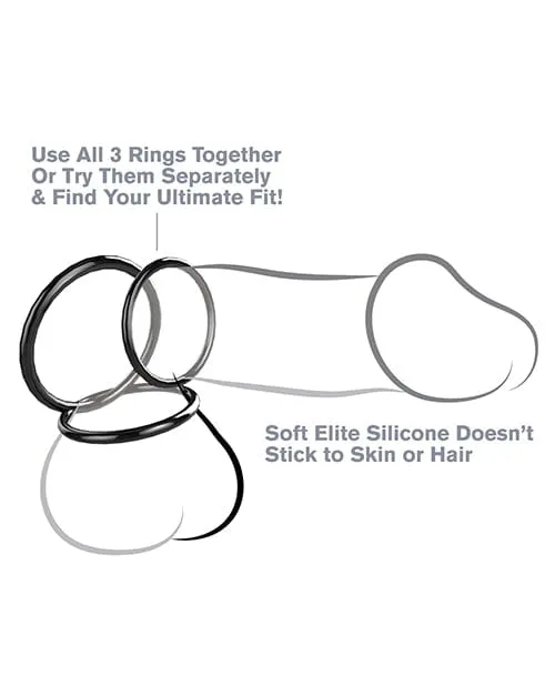 Pipedream Products Male Sex Toys Fantasy Cringz Silicone 3ring Stamina Set Pipedream Products Male Sex Toys Fantasy Cringz Silicone 3ring Stamina Set
