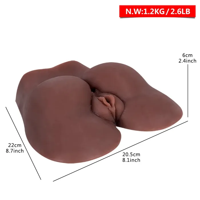 Smallsized 3D MODELLIN Black Ass And Vagina Masturbator honeysx Male Sex Toys