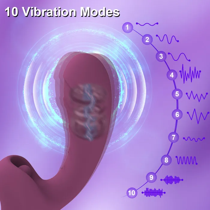 Touch Honey Tongue Licking Dildo Vibrators With 10 Licking Vibrating Pleasure Clit Clitoris Stimulator Female Sex Toys