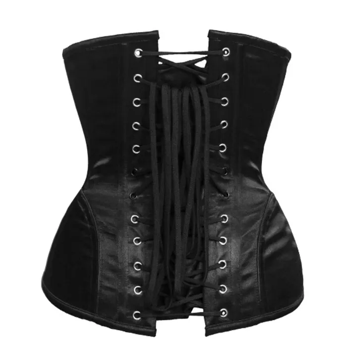 Vibrators Wholesale Next Karissas Kiss Longline Brocade Satin Underbust Corset in Black