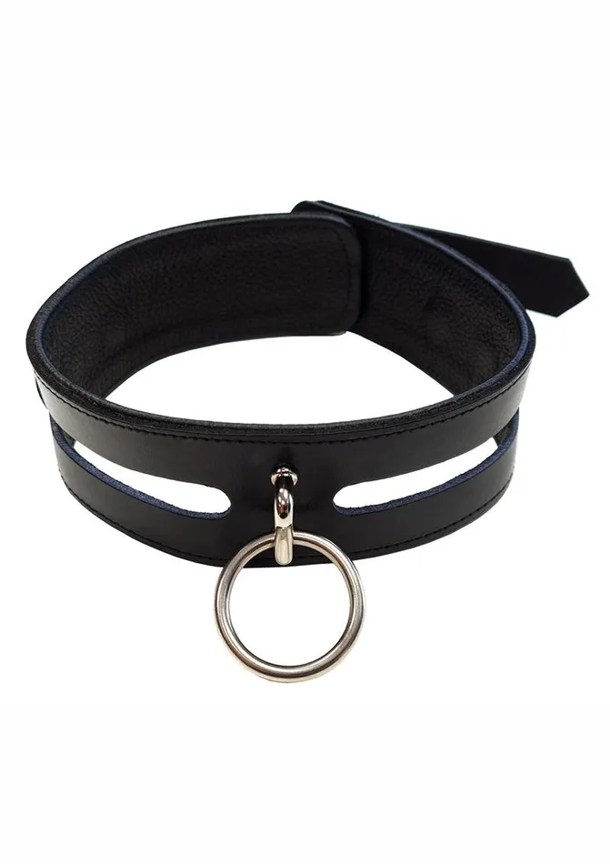 Couples Rouge Rouge Leather Fashion Bondage Collar with ORing