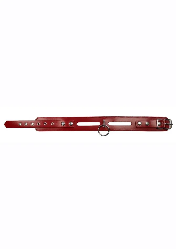 Couples Rouge Rouge Leather Fashion Bondage Collar with ORing