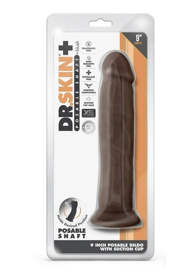 Dr Skin Female Sex Toys Dr Skin Plus Thick Posable Dildo with Suction Cup