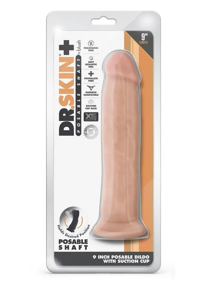 Dr Skin Female Sex Toys Dr Skin Plus Thick Posable Dildo with Suction Cup
