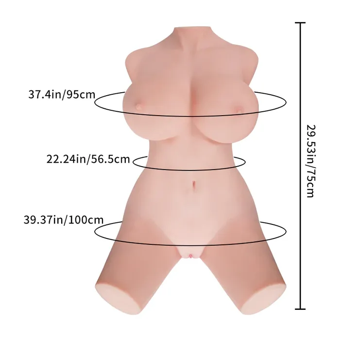 EU In Stock 75cm2ft6 606LB Big Tits Sex Doll Jennifer Fair Tantaly Male Sex Toys