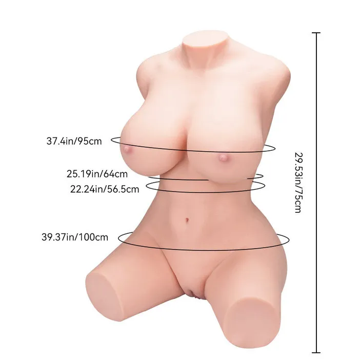EU In Stock 75cm2ft6 606LB Big Tits Sex Doll Jennifer Fair Tantaly Male Sex Toys