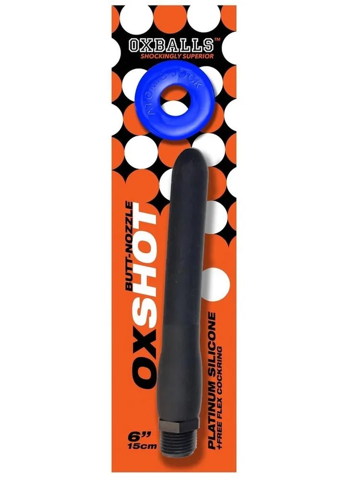 Male Sex Toys Oxballs Oxballs Oxshot Silicone Butt Nozzle Shower Hose and Cock Ring
