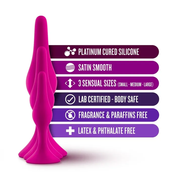 Blush Novelties Anal Luxe Beginner Plug Kit Blush Novelties Anal Luxe Beginner Plug Kit