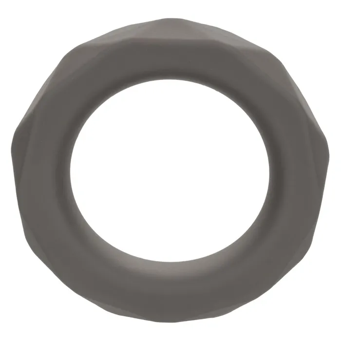 CalExotics Alpha Liquid Silicone Prolong Prismatic Ring Gray Male Sex Toys