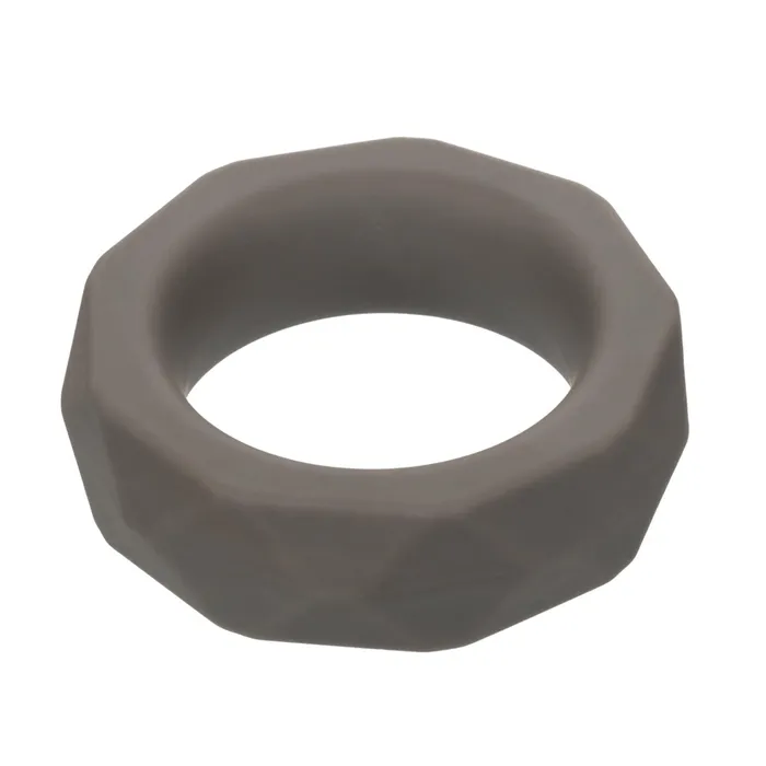 CalExotics Alpha Liquid Silicone Prolong Prismatic Ring Gray Male Sex Toys