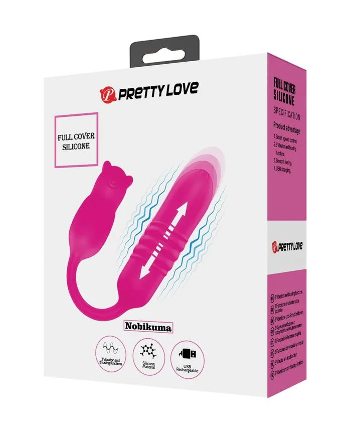 Pretty Love Pretty Love Nobikuma Thrusting Egg Fuchsia Vibrators