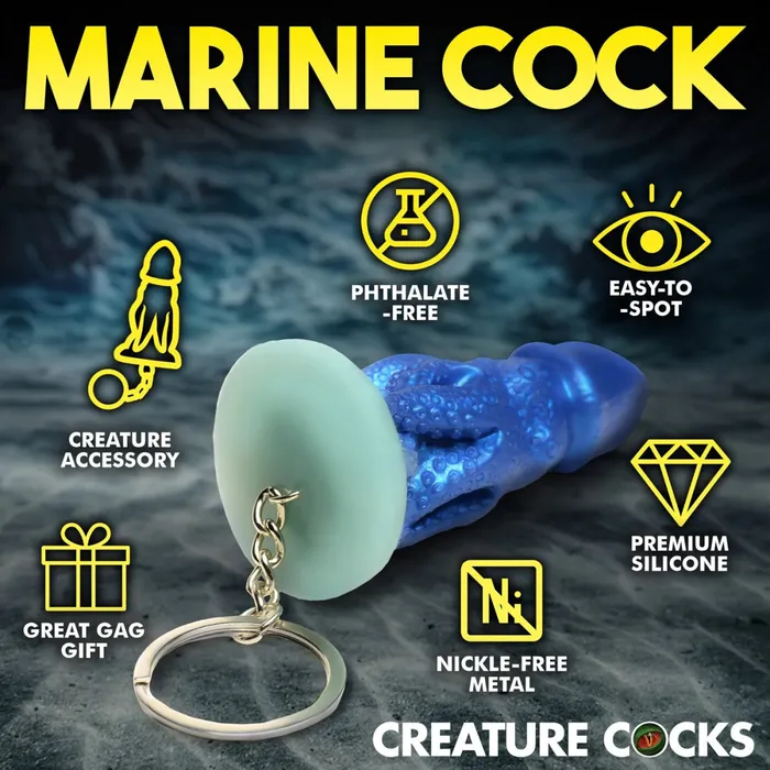 Vibrators Cocktopus Keychain Blue XR Brands Creature Cocks Vibrators Cocktopus Keychain Blue XR Brands Creature Cocks