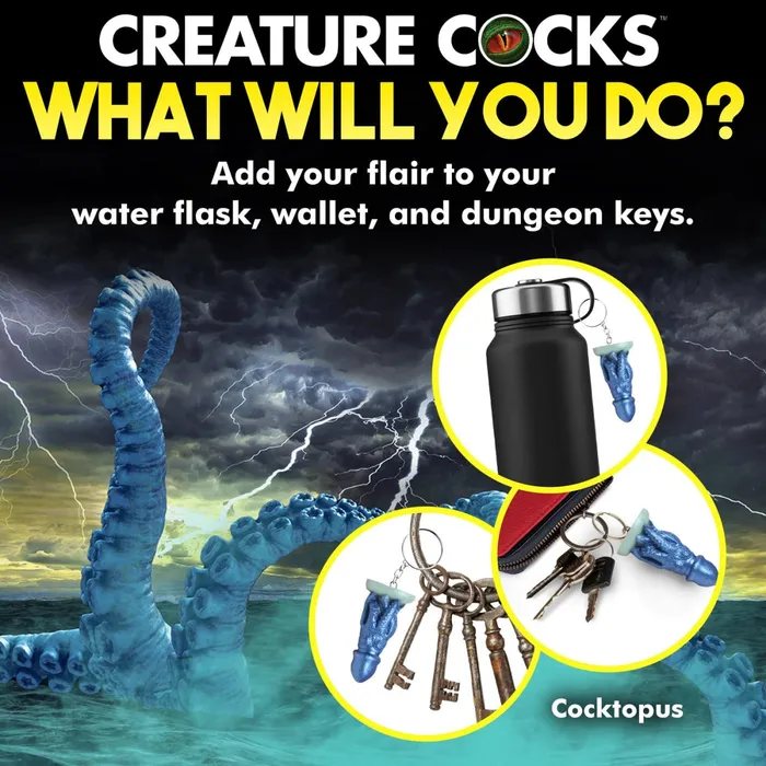 Vibrators Cocktopus Keychain Blue XR Brands Creature Cocks Vibrators Cocktopus Keychain Blue XR Brands Creature Cocks