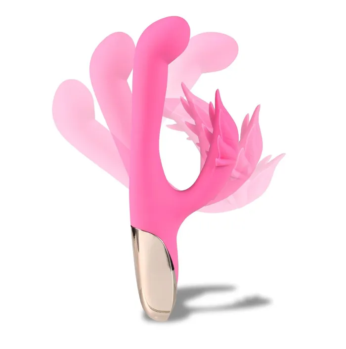 Vibrators Maia Toys Maui 420 Series Dual Motor GSpot Pot Leaf Rechargeable Vibrator Pink Vibrators Maia Toys Maui 420 Series Dual Motor GSpot Pot Leaf Rechargeable Vibrator Pink