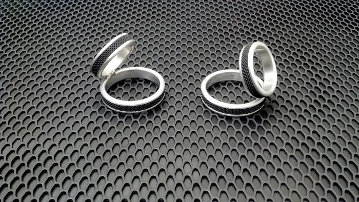 Wholesale GRIPZ Aluminum 60 Degree Double Rings Ballisticmetal Dildos