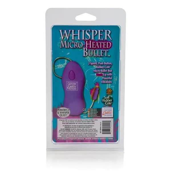 California Exotics Female Sex Toys Whisper Micro Heated Bullet Vibrator