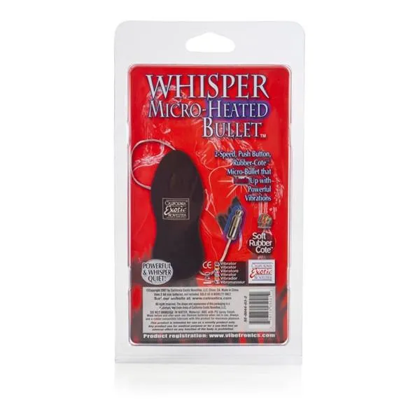 California Exotics Female Sex Toys Whisper Micro Heated Bullet Vibrator