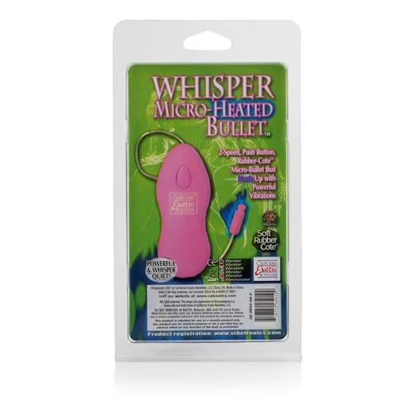 California Exotics Female Sex Toys Whisper Micro Heated Bullet Vibrator