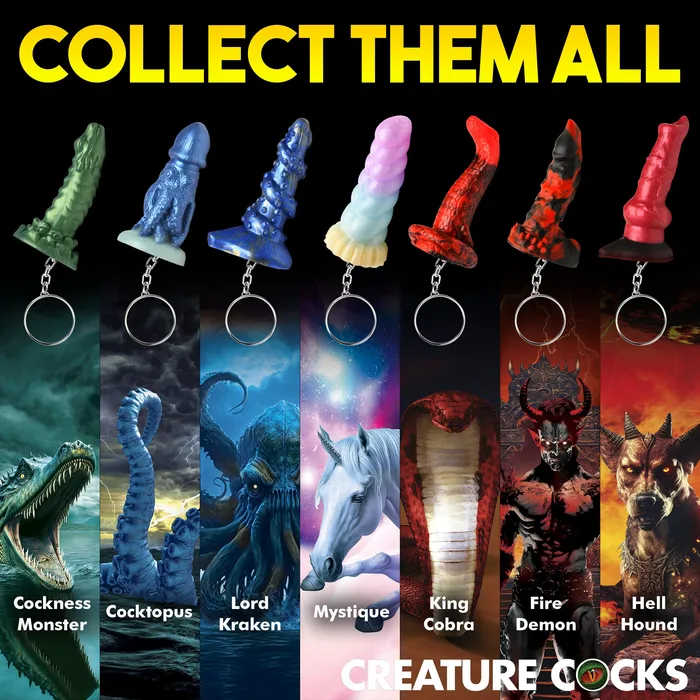 Cockness Monster Mini Dildo Key Chain XR Brands Female Sex Toys
