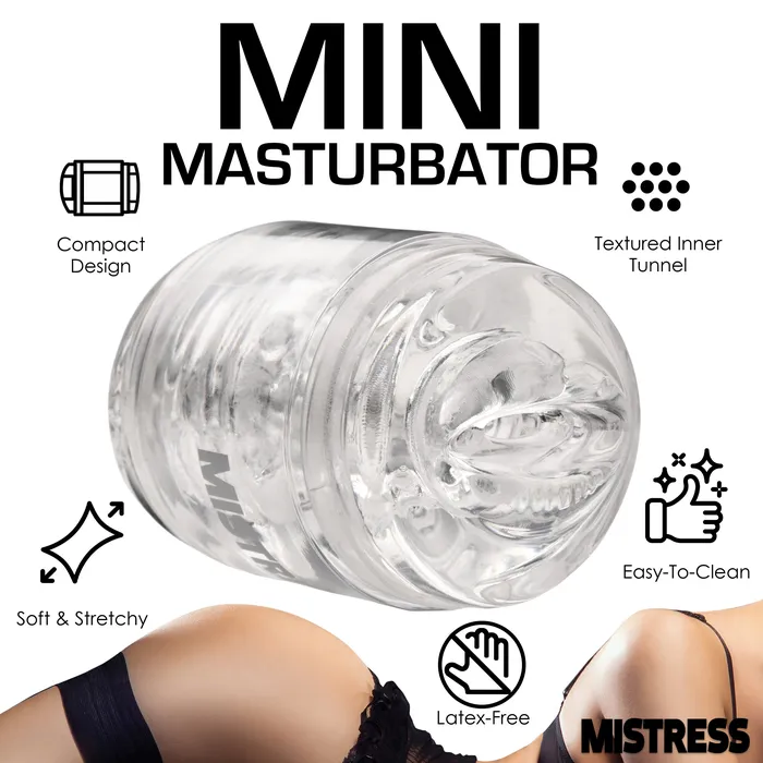 Curve Toys Male Sex Toys Double Shot Mouth And Pussy Stroker Clear