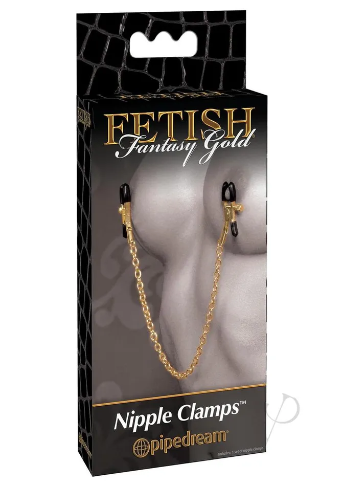 Fetish Fantasy Gold Vibrators Ff Gold Chain Nipple Clamps
