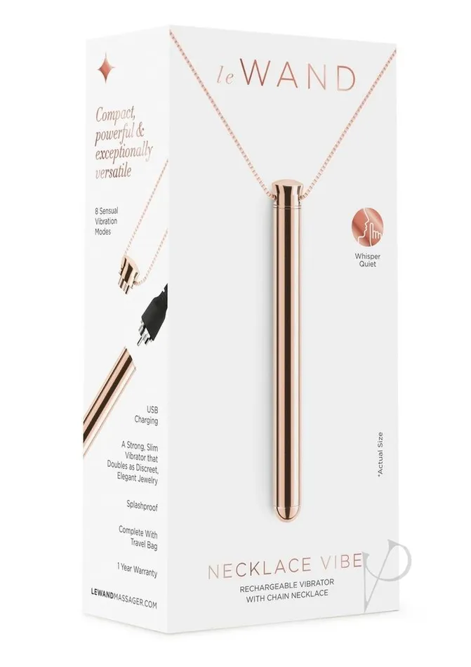 Le Wand Vibrators Le Wand Vibrating Necklace Rose Gold
