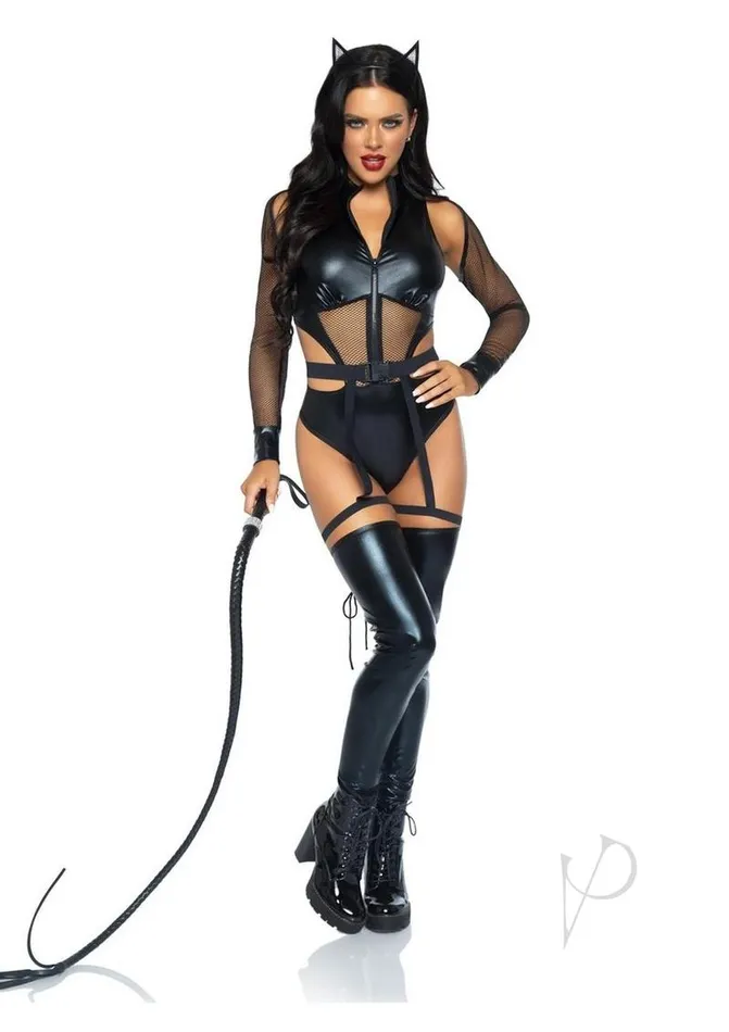Leg Avenue Anal Criminal Kitty 3pc Sm Black Leg Avenue Anal Criminal Kitty 3pc Sm Black