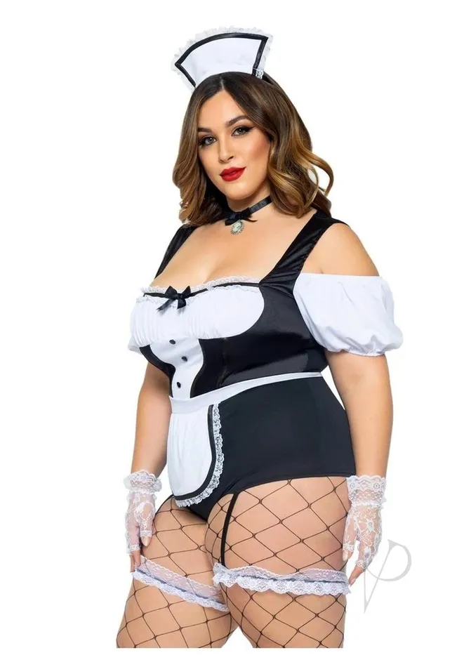 Leg Avenue Vibrators Foxy Frenchie 3pc 1x2x Blkwht Leg Avenue Vibrators Foxy Frenchie 3pc 1x2x Blkwht