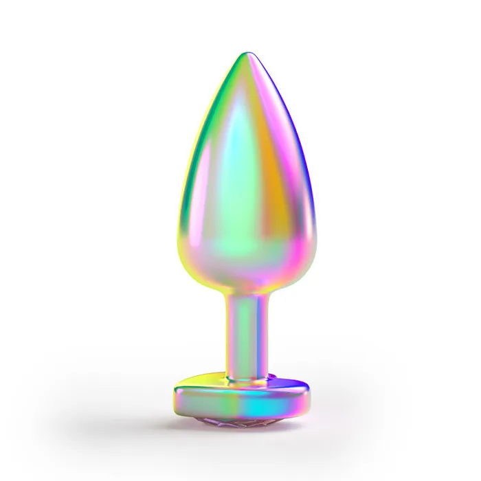 Oronova Anal Rainbow Gemstone Metal Anal Butt Plug Set