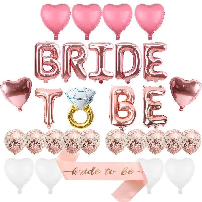 All Bachelorette Anal Gold Bride To Be Balloon Party Kit