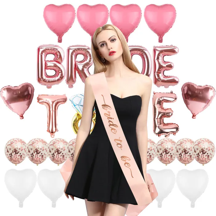 All Bachelorette Anal Gold Bride To Be Balloon Party Kit