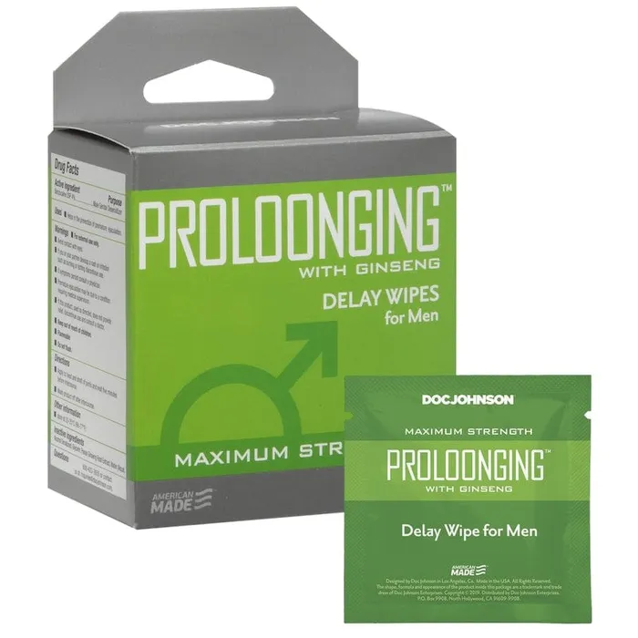 Female Sex Toys Doc Johnson Doc Johnson Proloonging Wipes for Men