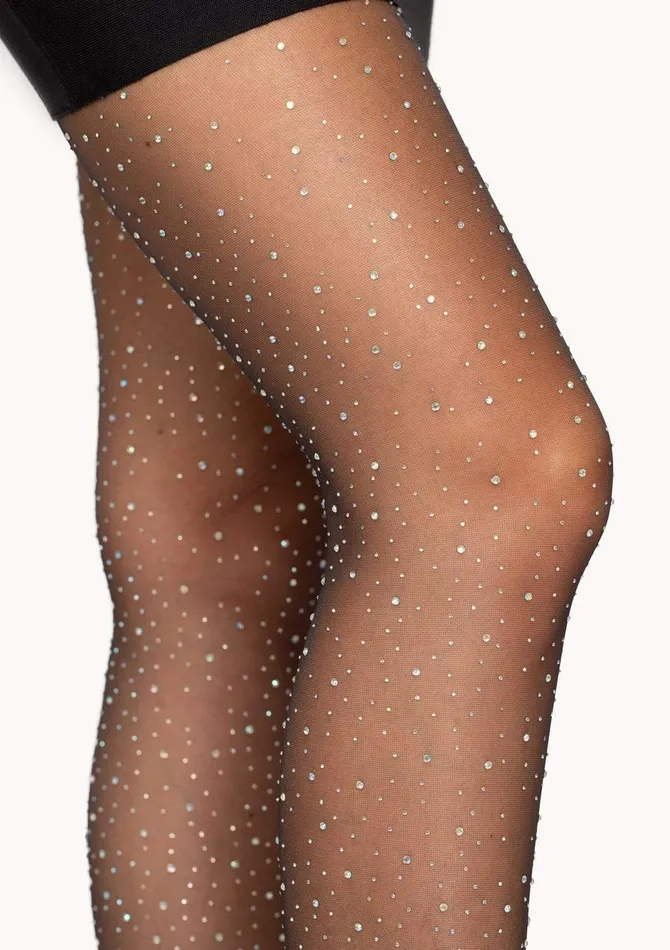 Leg Avenue Petra Sheer Rhinestone Pantyhose Hosiery
