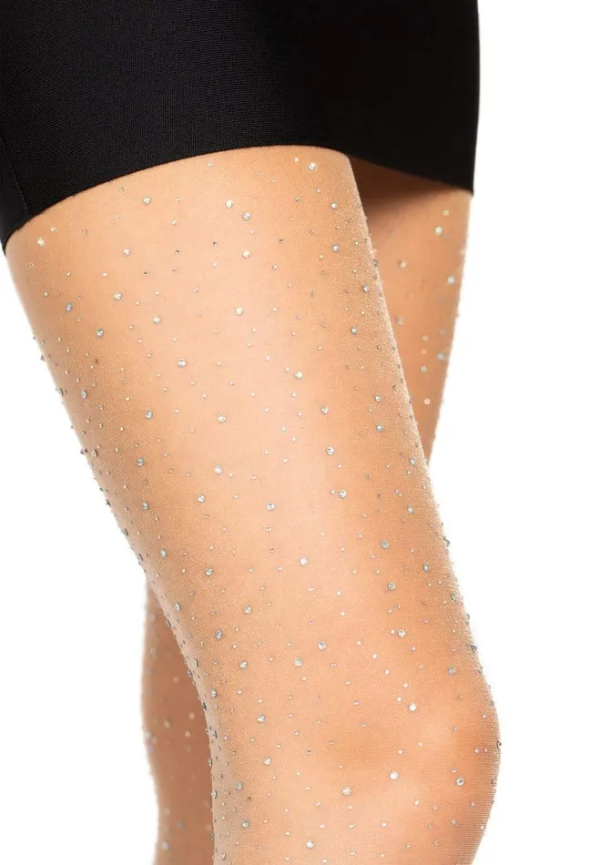 Leg Avenue Petra Sheer Rhinestone Pantyhose Hosiery