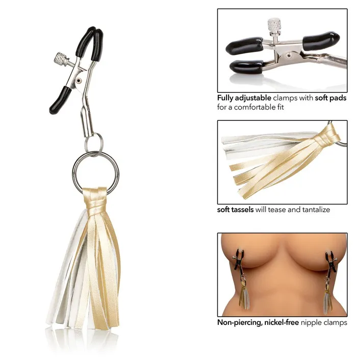 Nipple Play Playful Tassels Nipple Clamps CALIFORNIA EXOTIC NOVELTIES Couples Nipple Play Playful Tassels Nipple Clamps CALIFORNIA EXOTIC NOVELTIES Couples