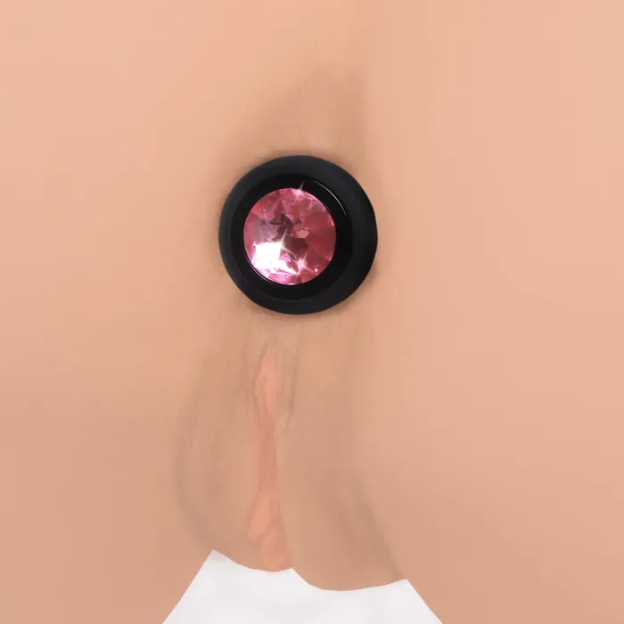 28X Vibrating Silicone Pink Gem Anal Plug Booty Sparks Male Sex Toys