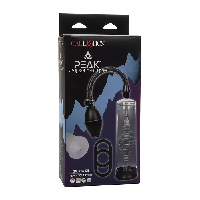 California Exotics Male Sex Toys Peak Edging Kit With Penis Pump Masturbator Sleeve Cock Ring