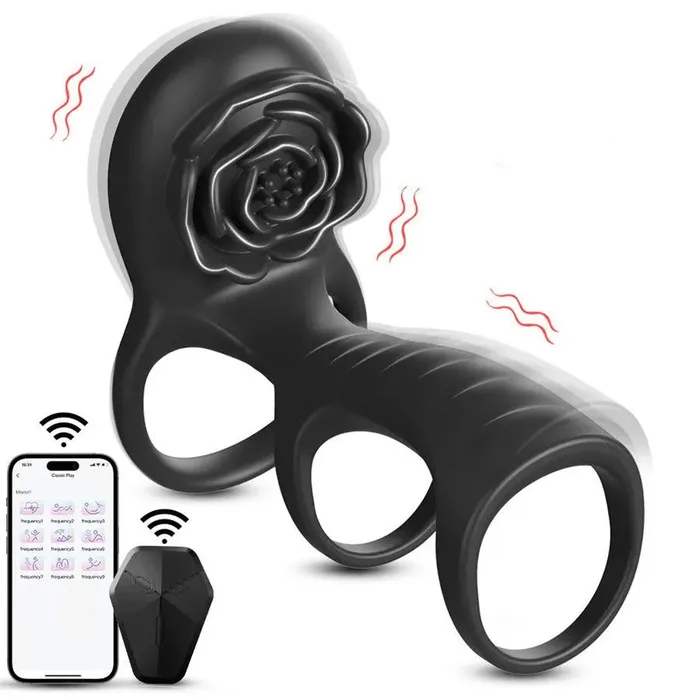 Couples Bluetooth Remote Silicone Vibrating Cock Ring Xinghaoya