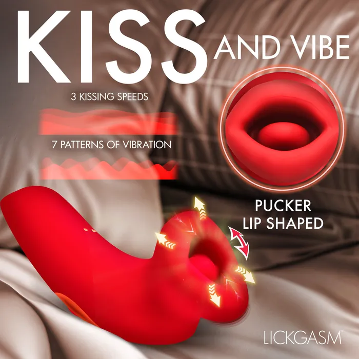 Female Sex Toys Lickgasm Plump Kiss Sucking Vibrating Clitoral Stimulator