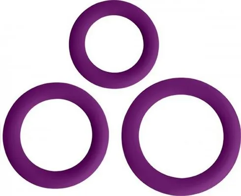Male Sex Toys Curve Toys Love Ring Trio Silicone Cock Rings